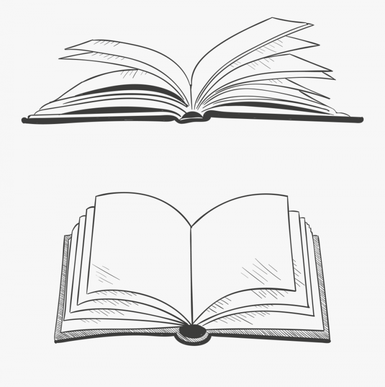 Как нарисовать открытую книгу