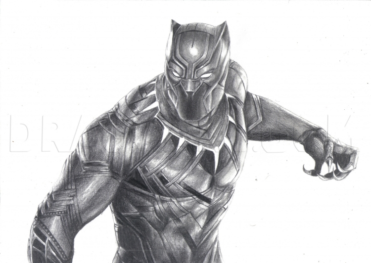 Чёрная пантера Marvel раскраска