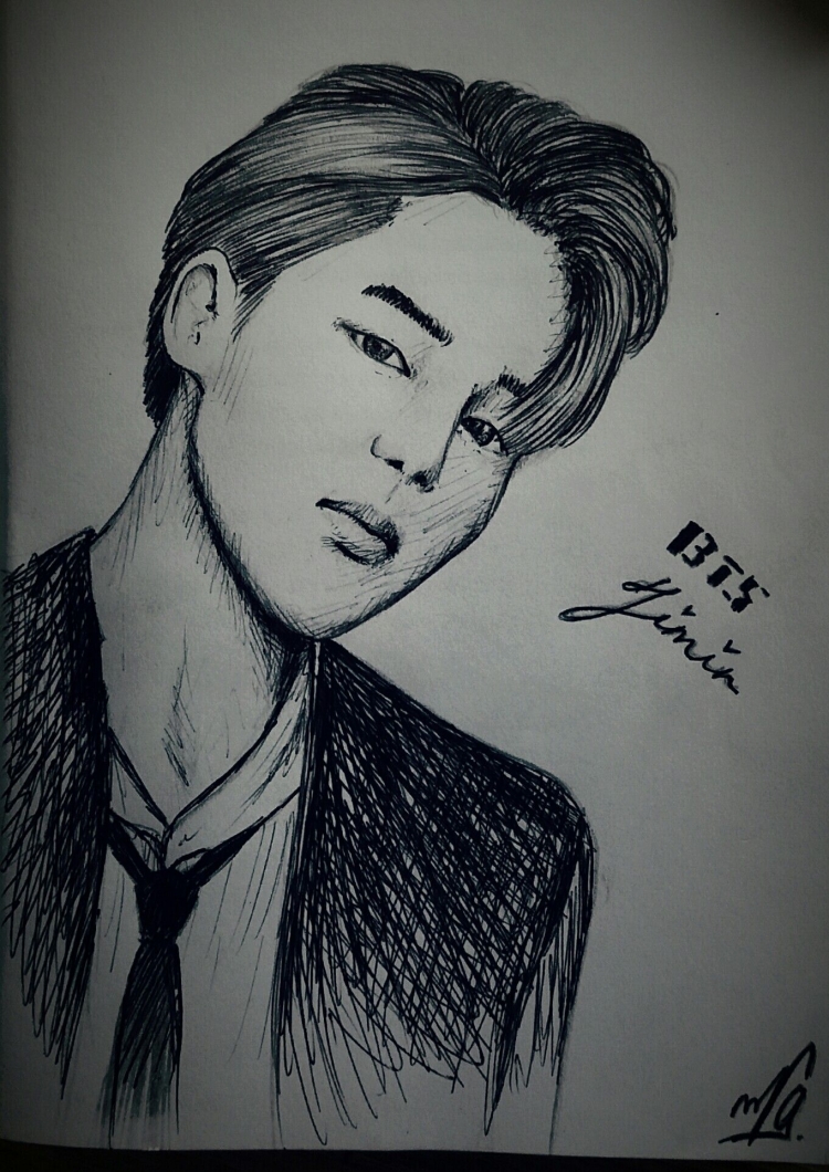 Mark Lee NCT карандашом
