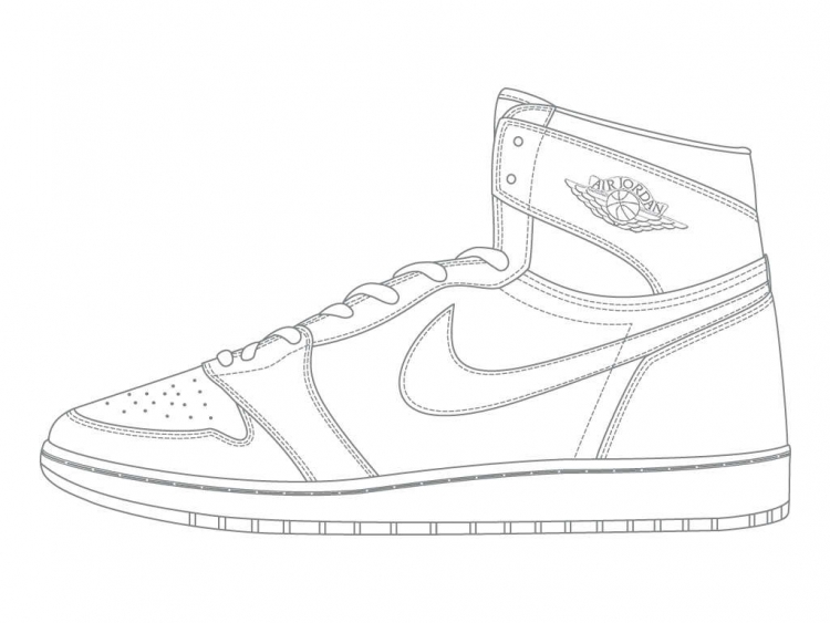 Nike Air Jordan 1 рисунок