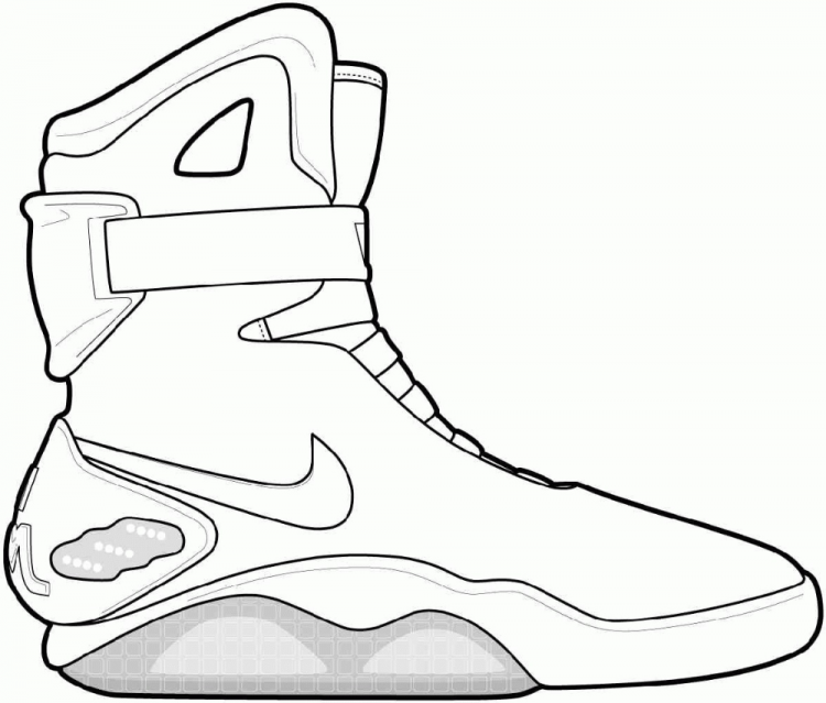 Nike Air Jordan 1 раскраска