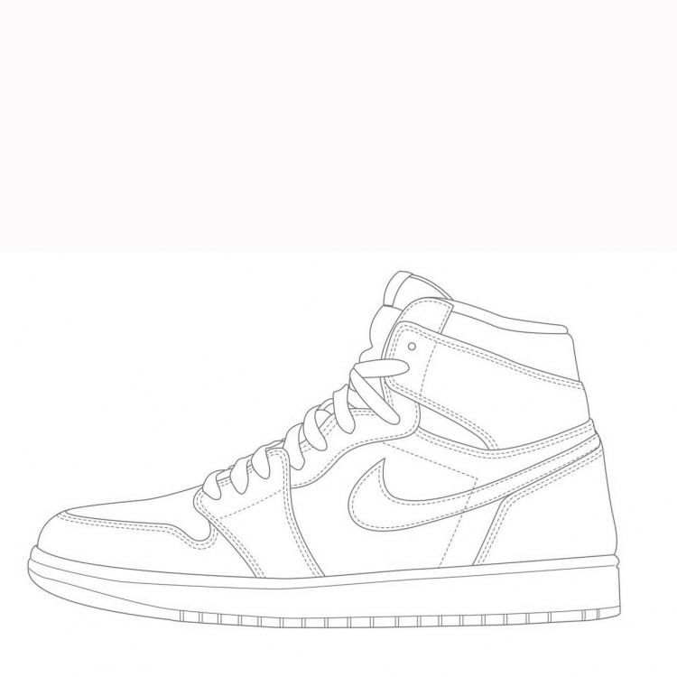 Nike Air Jordan 1 рисунок