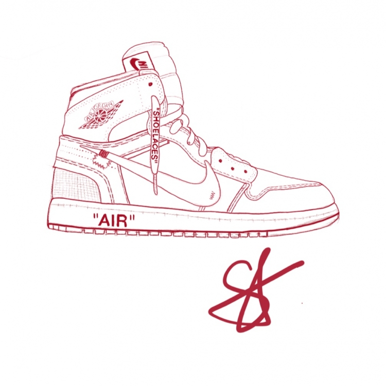 Nike Air Jordan 1 рисунок