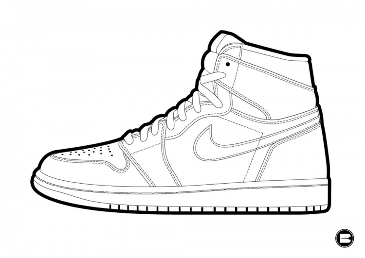 Nike Air Jordan 1 раскраска