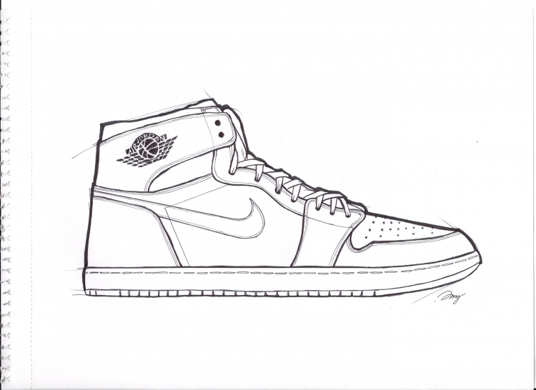 Nike Air Jordan 1 рисунок