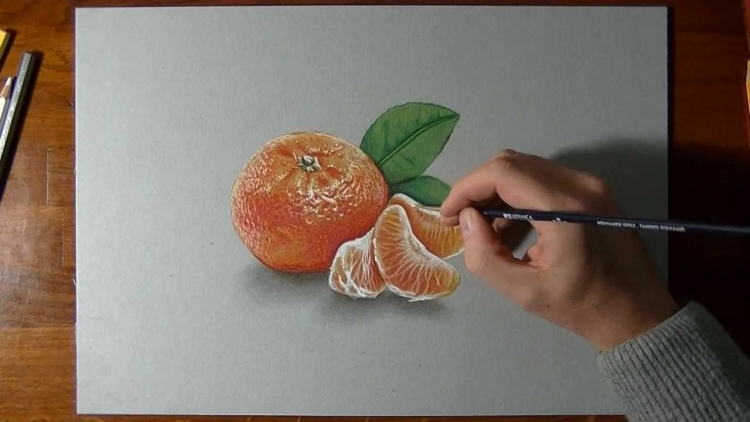 Акварельные мандарины