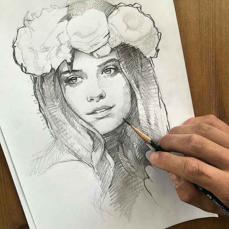 Прически для наброска моделей