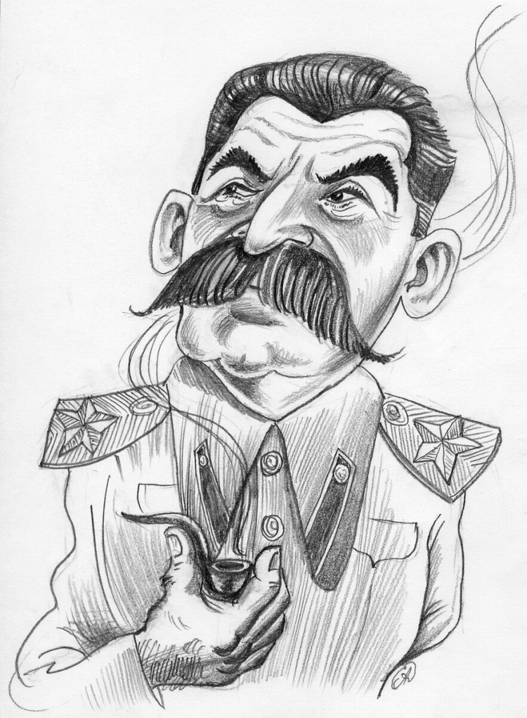 Сталин Иосиф Виссарионович рисунок легкий