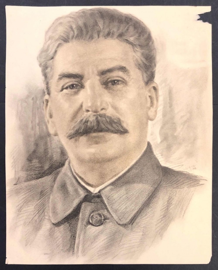Сталин Иосиф Виссарионович рисунок легкий
