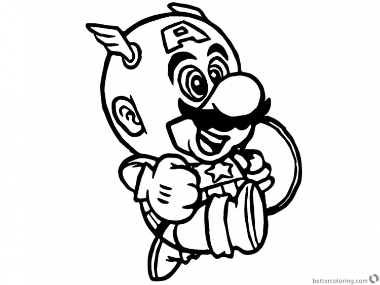 Раскраска Марио Dendy