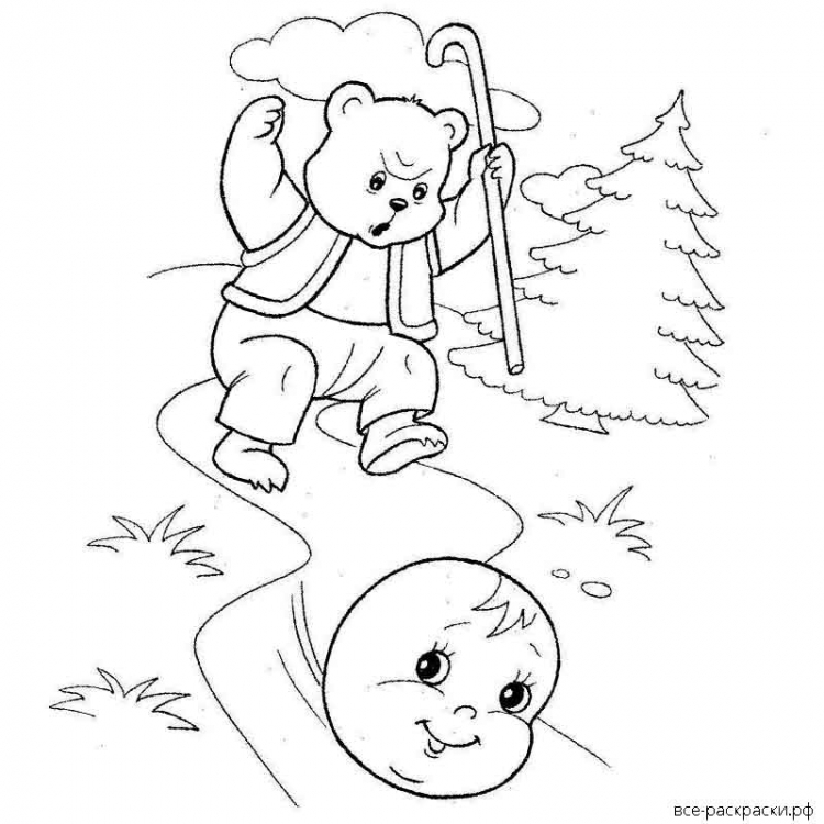 Раскраска бабушка