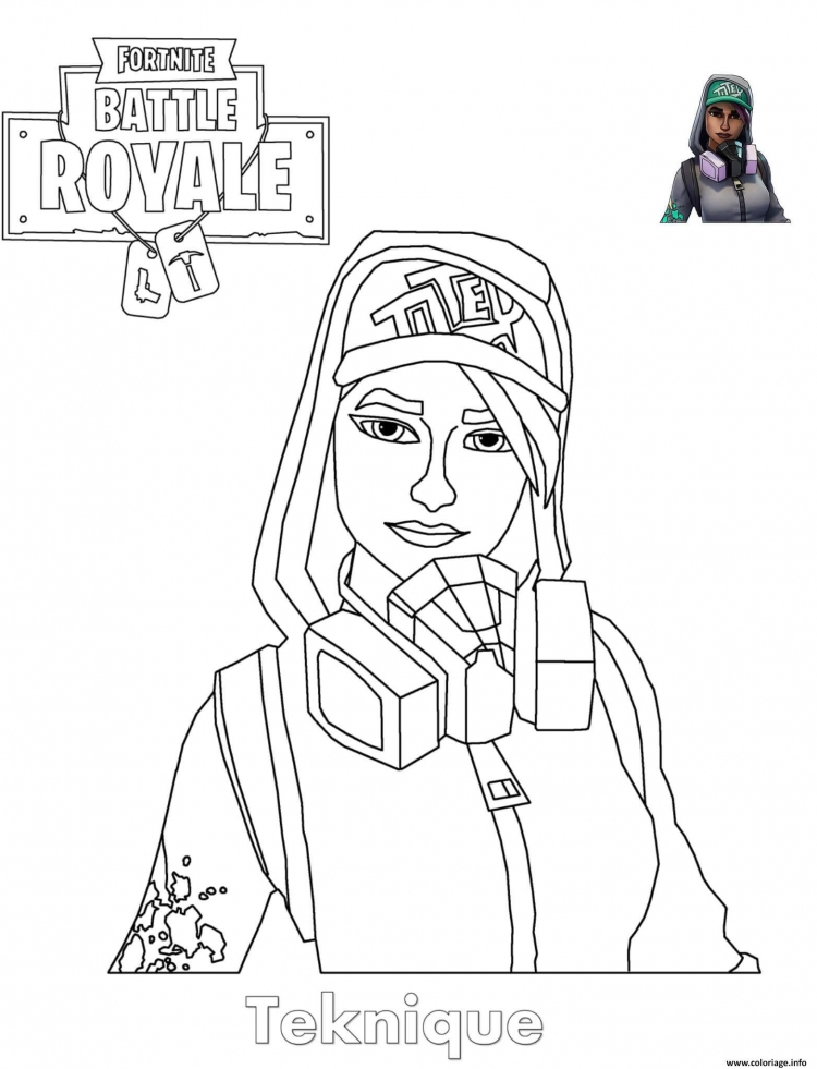 Раскраски Fortnite Ронин