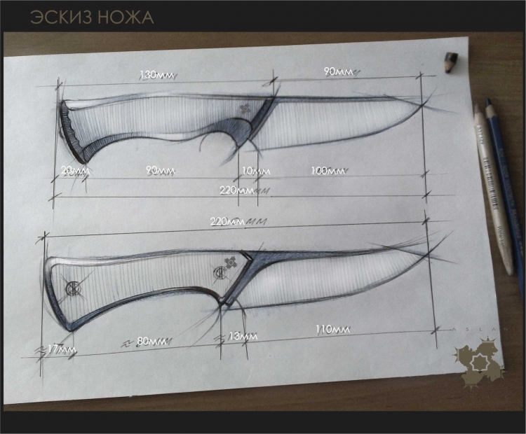 Эскизы КРУТЫХ ножей