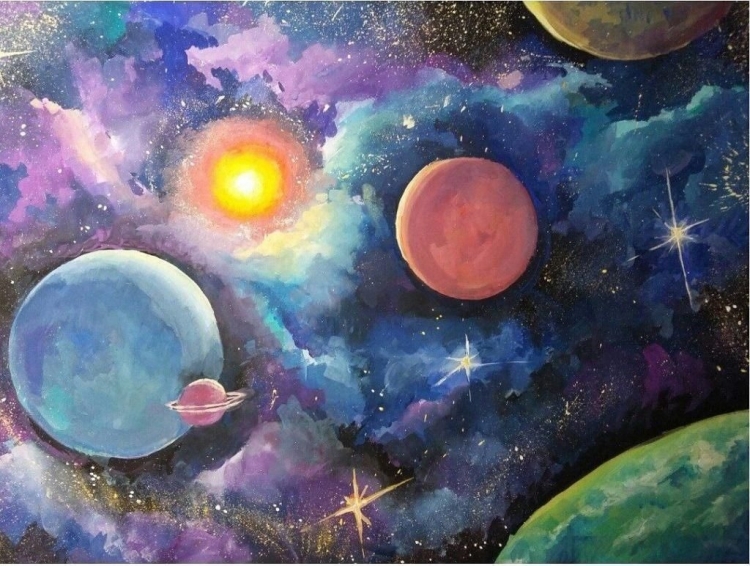 Космос карандашом для детей