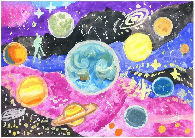 Рисунок на космическую тему