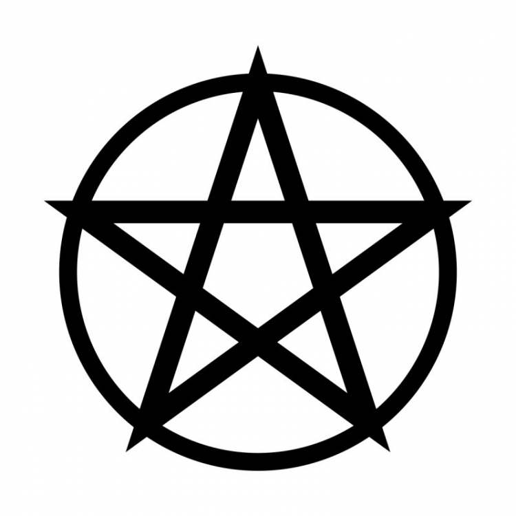 Тату пентаграмма Wicca
