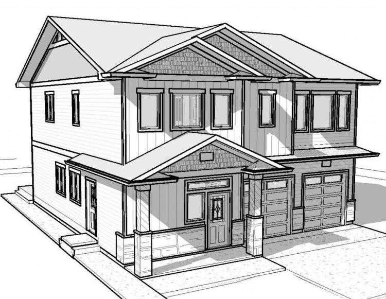 Как нарисовать дом двухэтажный