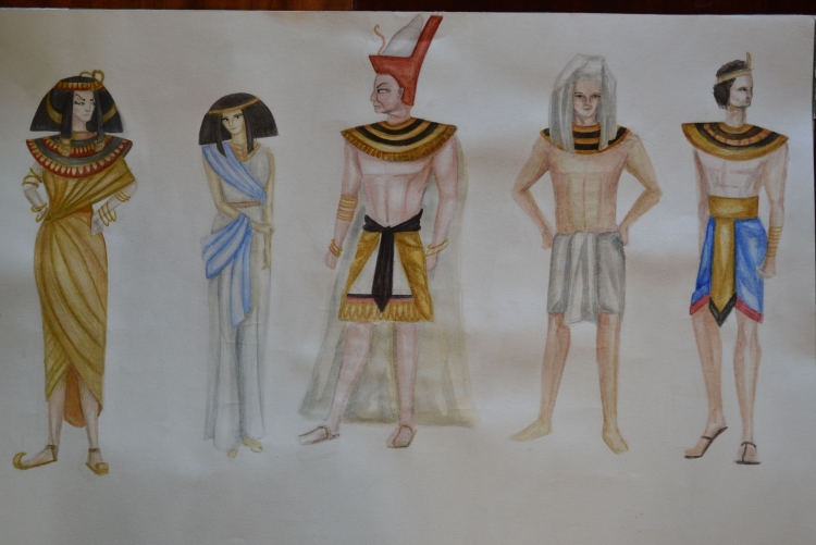 Эскиз костюма древнего египта