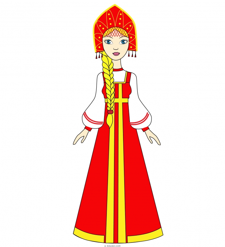 Чувашское платье для рисования
