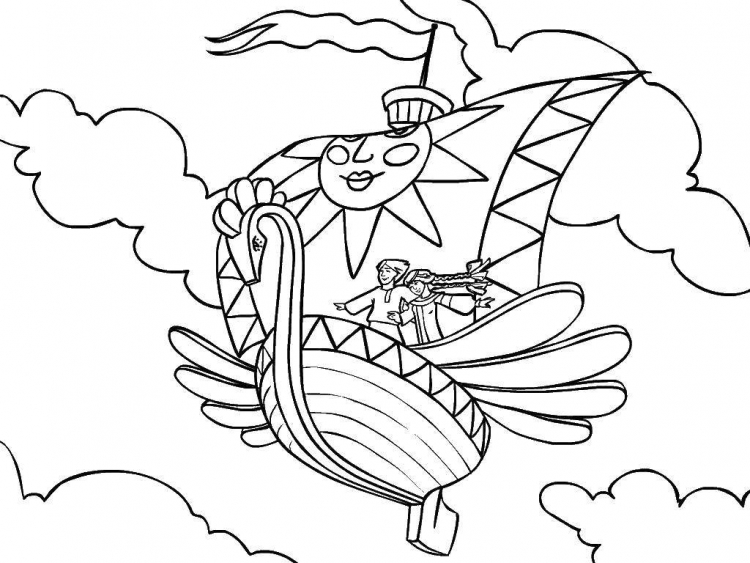 Как нарисовать летучий корабль