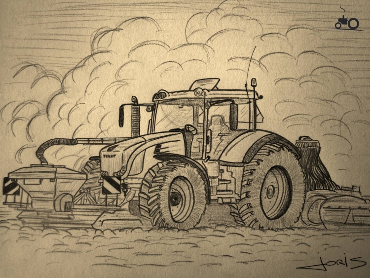 Как нарисовать трактор в поле