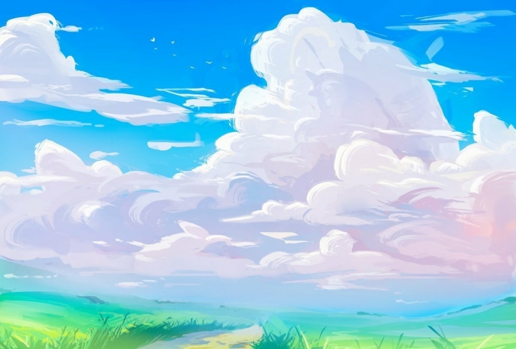 Как нарисовать небо с облаками