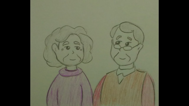 Как нарисовать пожилого человека