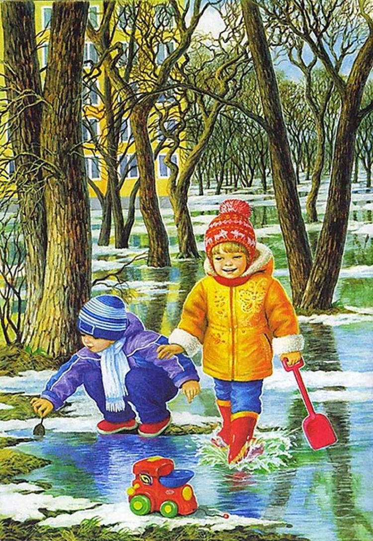 Занятия детей весной