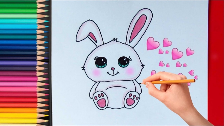 Видео как нарисовать зайчика