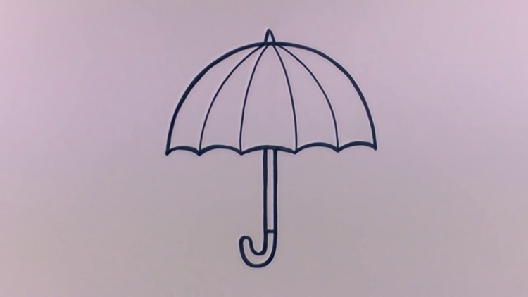 Как нарисовать зонтик карандашом