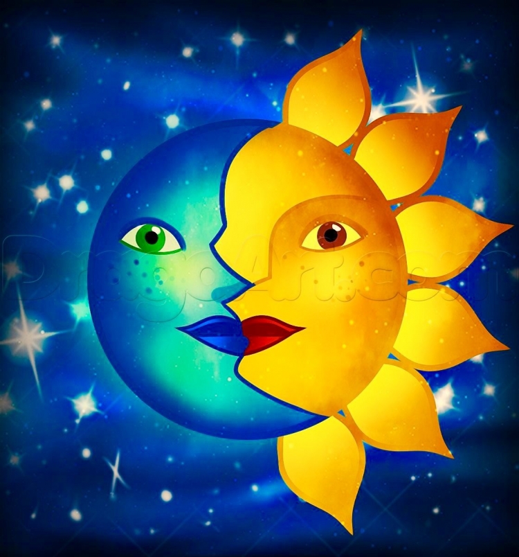 Картинки солнце и луна для детей