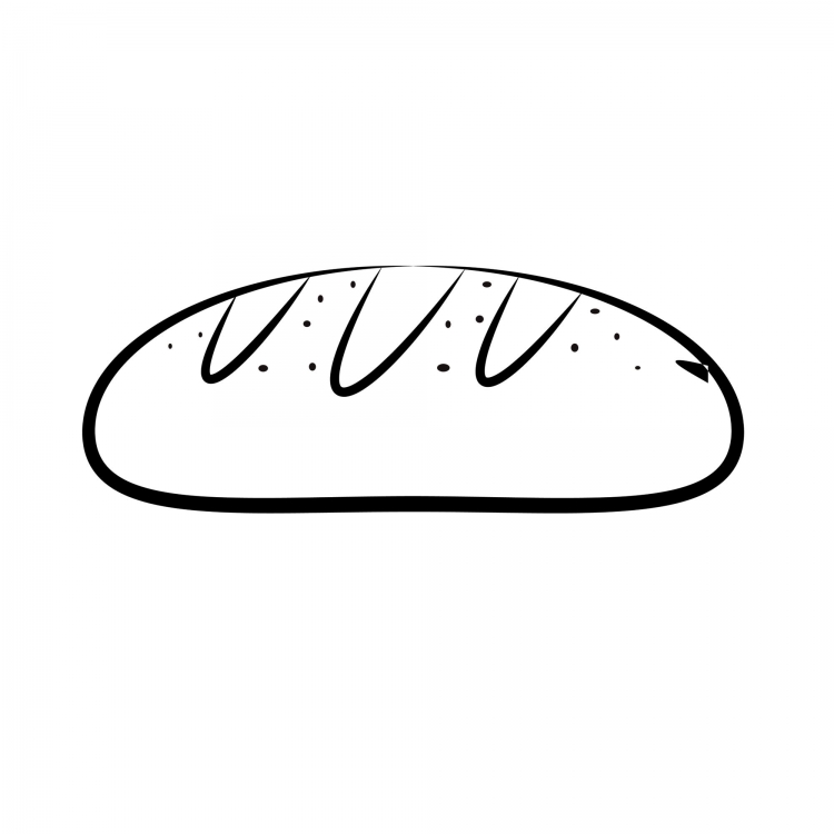 Как нарисовать батон хлеба