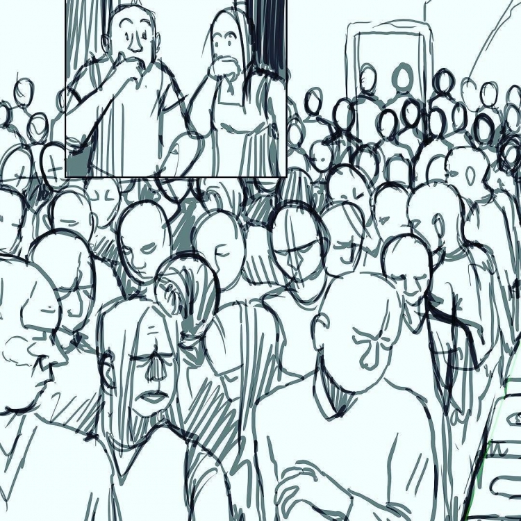 Как нарисовать толпу