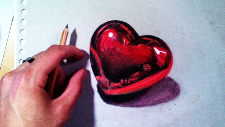 Как нарисовать реалистичное сердце