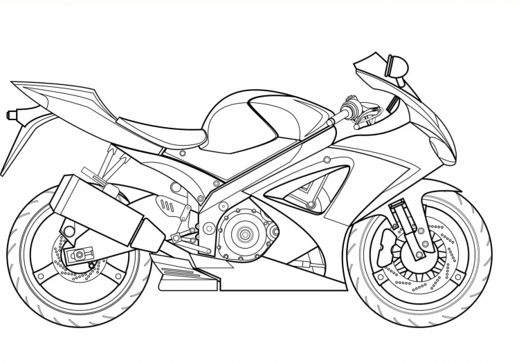 Как нарисовать спортивный мотоцикл