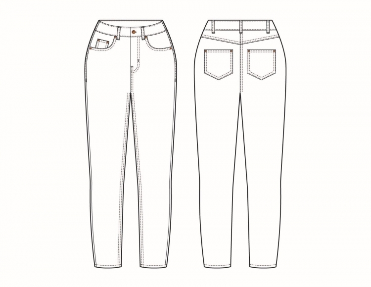 Как нарисовать джинсы карандашом