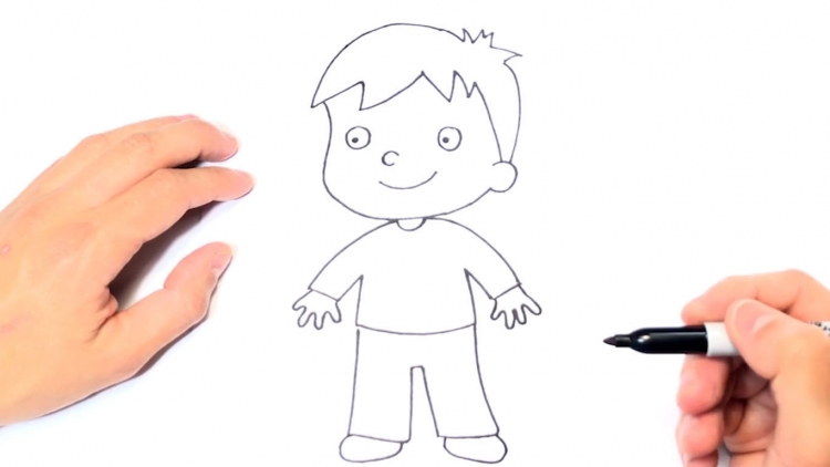 Как просто нарисовать мальчика