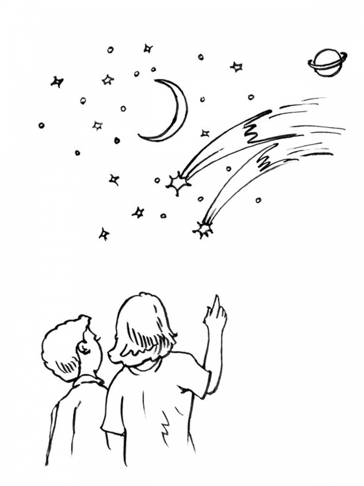 Как нарисовать звездопад