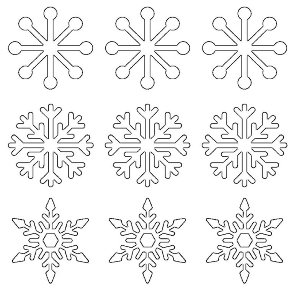 Шаблоны снежинок для вырезания и оригами