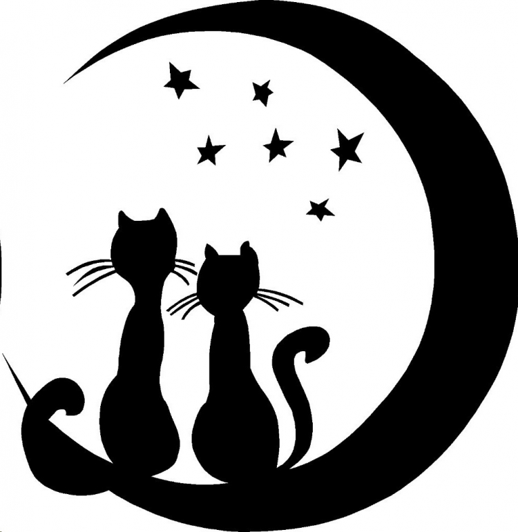 Трафарет кошка для краски
