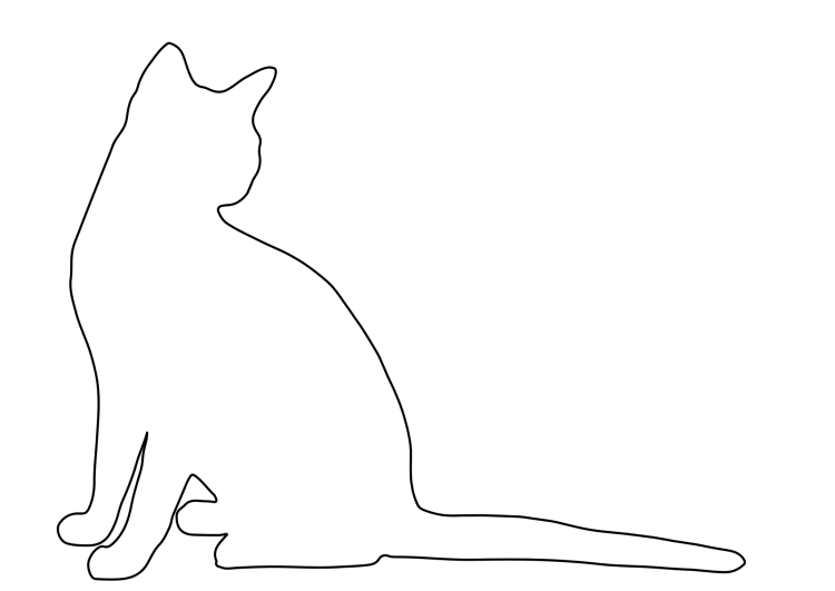 Трафарет кошки