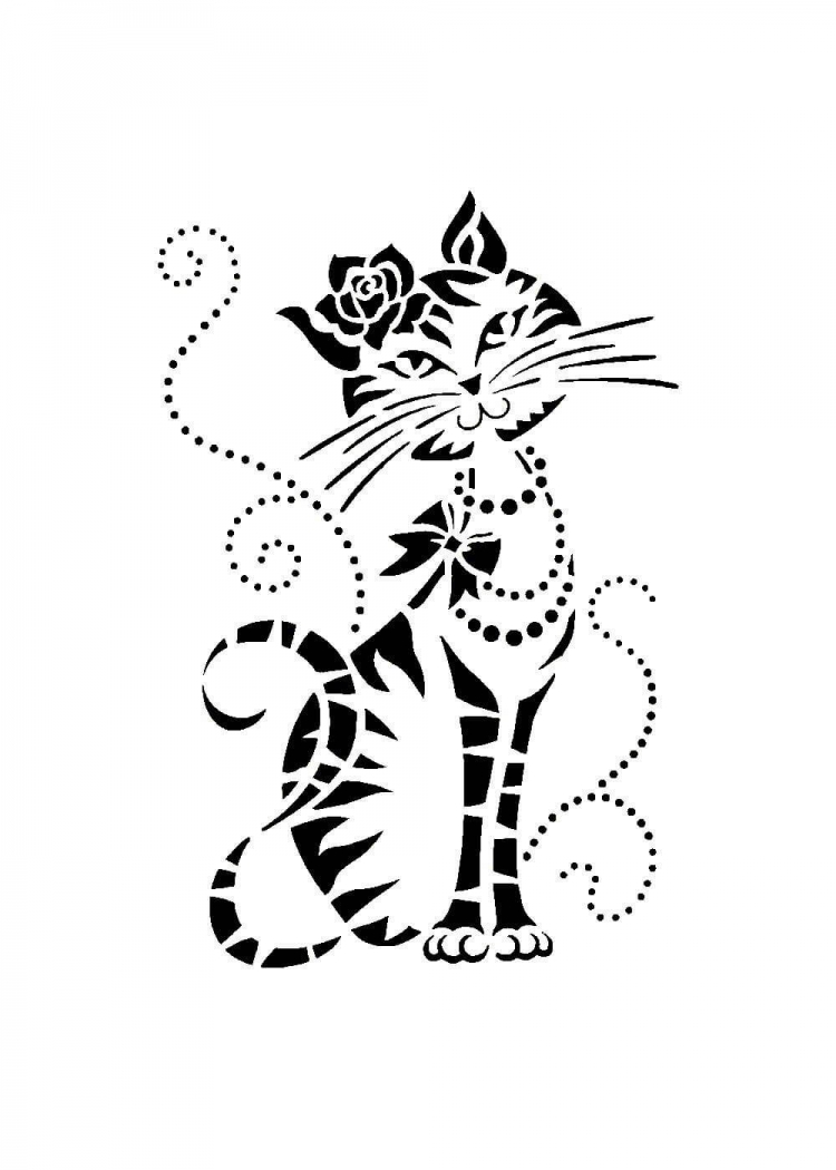 Трафарет кошки