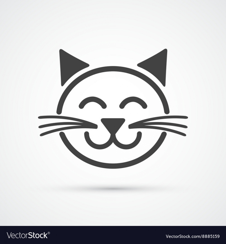 Мордочка кота контур