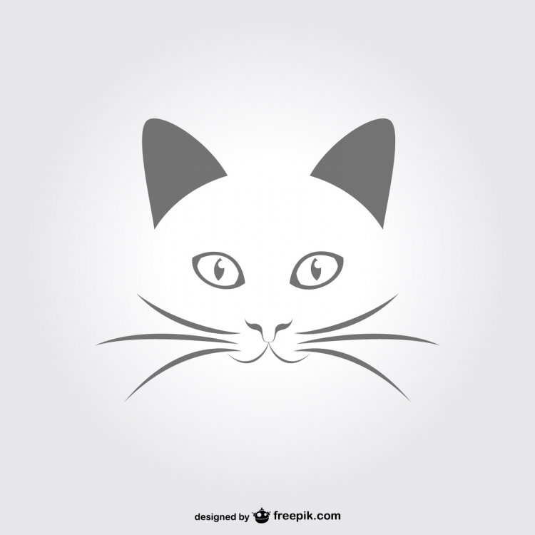 Силуэт мордочки кошки