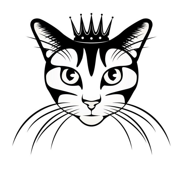 Силуэт головы кота
