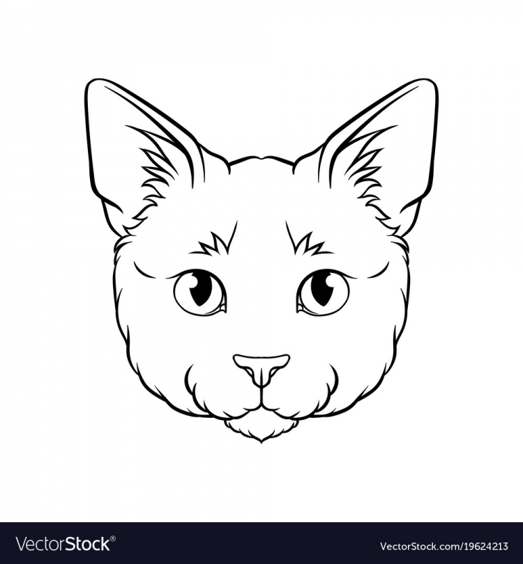 Значок кошачьей морды