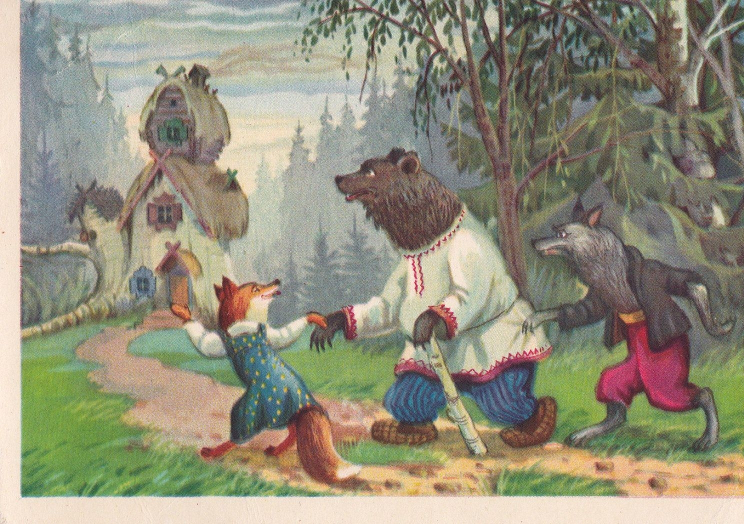 Игра медведь лиса. Сказка лиса волк и медведь. Иллюстрации к сказкам. Иллюстрации к русским народным сказкам. Сказка лиса волк и медведь русская народная сказка.
