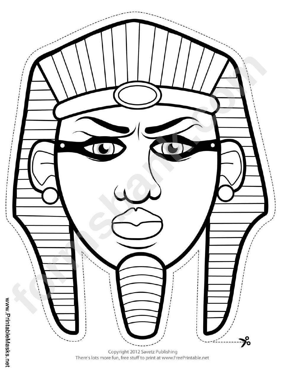 Маска фараона рисунок 5