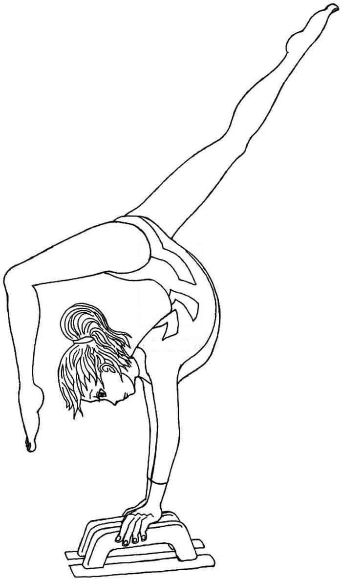 Рисунок гимнастка раскраска (39 фото)