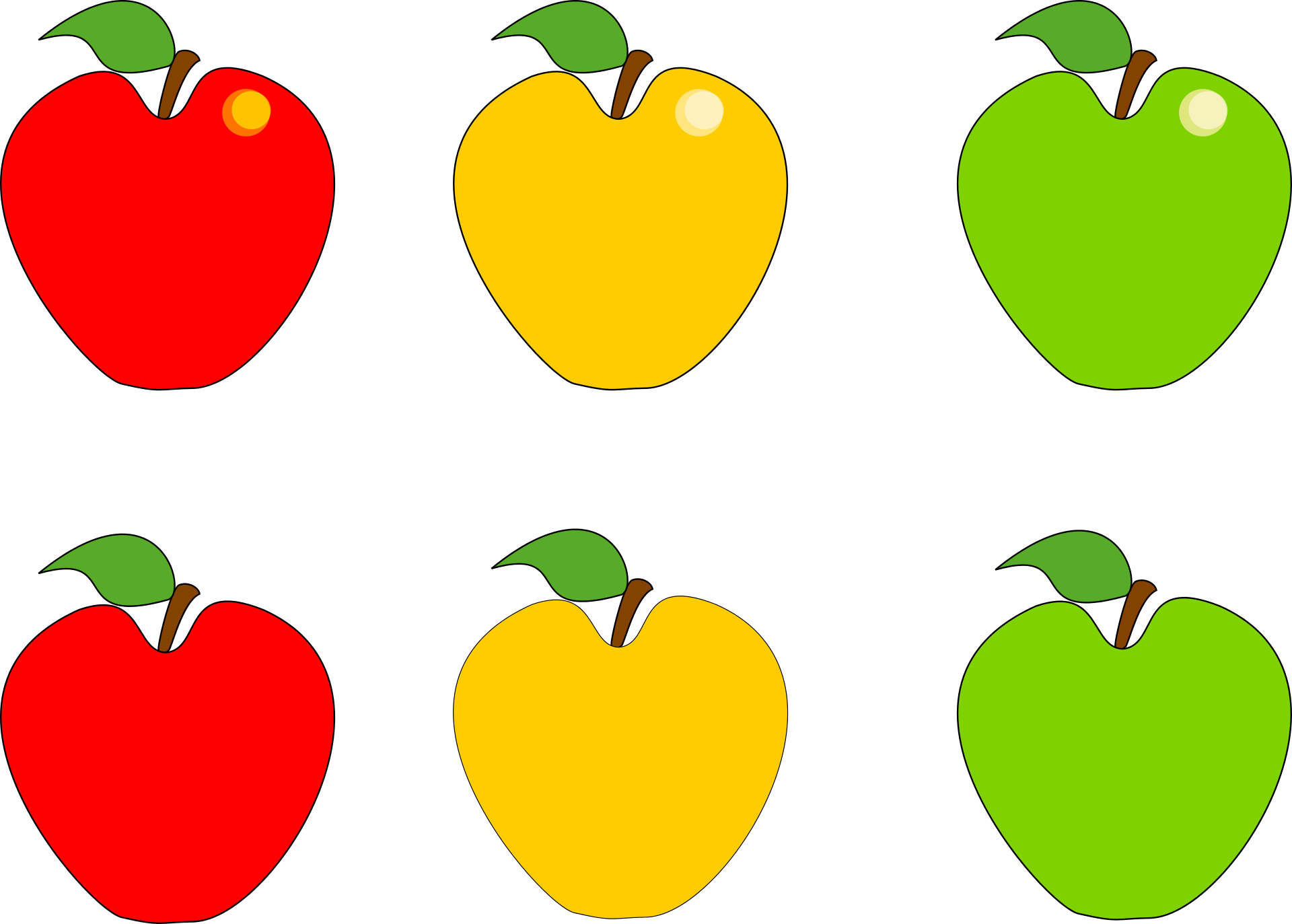 Одинаковые фрукты. Яблоки для рефлексии. Аппликация яблочко. Яблоки для вырезания цветные. Раздаточный материал яблоки.